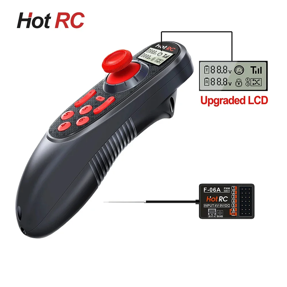 HOTRC Hot rc DS-600 DS600 6CH 2.4GHz FHSS Radio System Transmitter Remote Controller DS600 PWM 6CH Receiver For Model Boat Toy