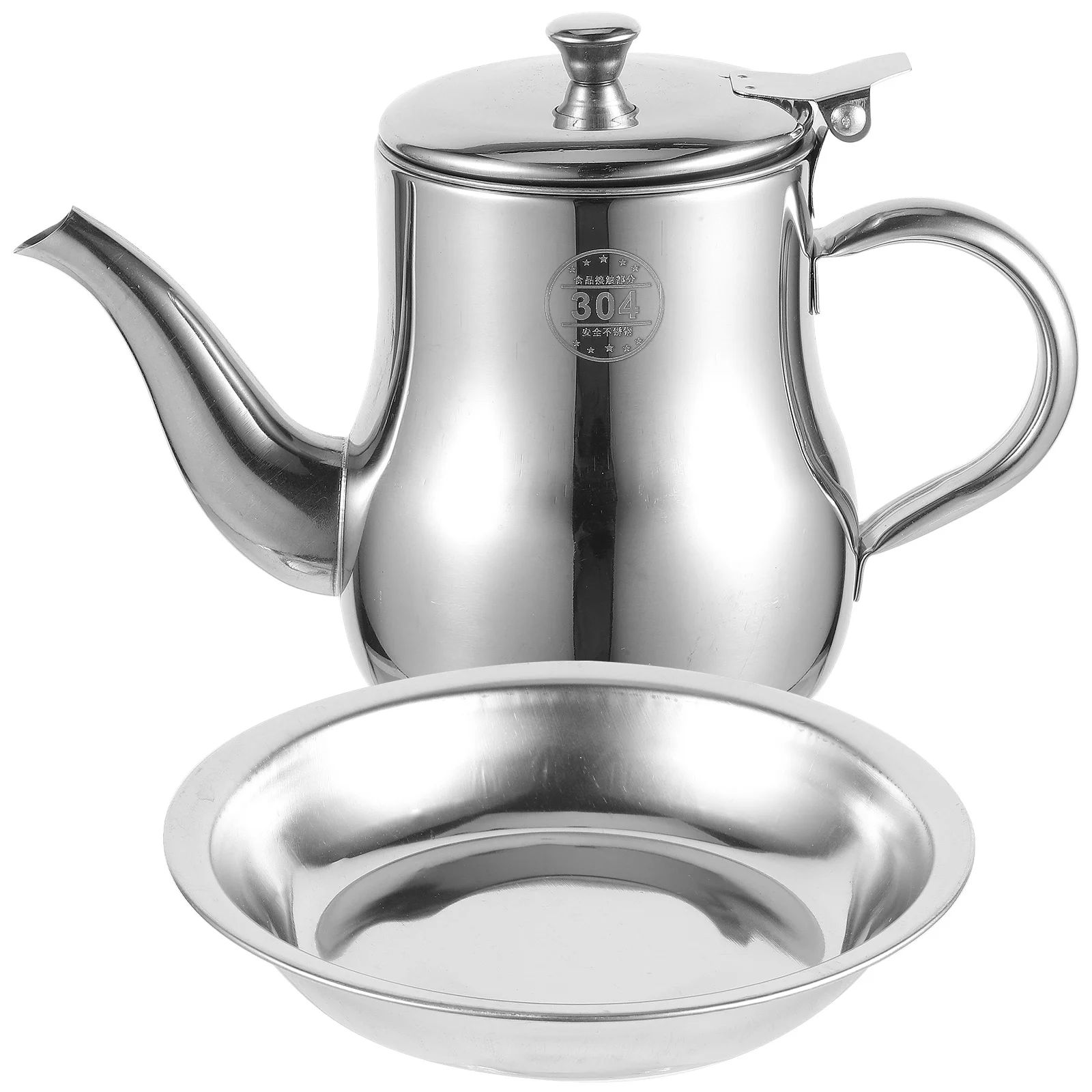 

Stainless Steel Oil Dispenser 32Oz Multi-Function Sauce Bottle Vinegar Container Kitchen Storage Pot Ergonomic Design Oil Jug
