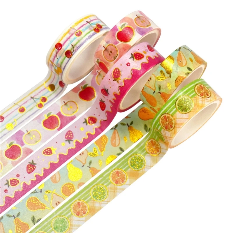  10Roll Fruit Pattern Decorative Tape 15mmX9.8ft Scrapbooking Decorative Tape