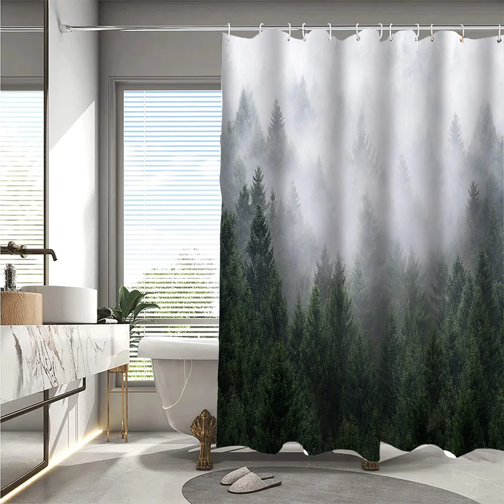 

1/4 минималистичные домашние шторы для ванной комнаты, украшение для сиденья унитаза, ковер для занавески для душа, занавеска для душа с ковром и крышкой для унитаза