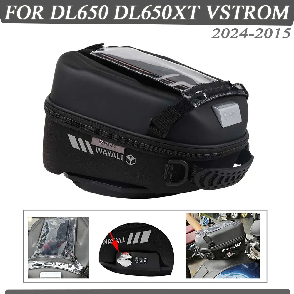 For Suzuki DL 650 650XT V storm Tank Bag DL650 Vstorm DL650XT DL 650 XT Tank Bag Tanklock Luggage Storage Bag Backpack 2024 -