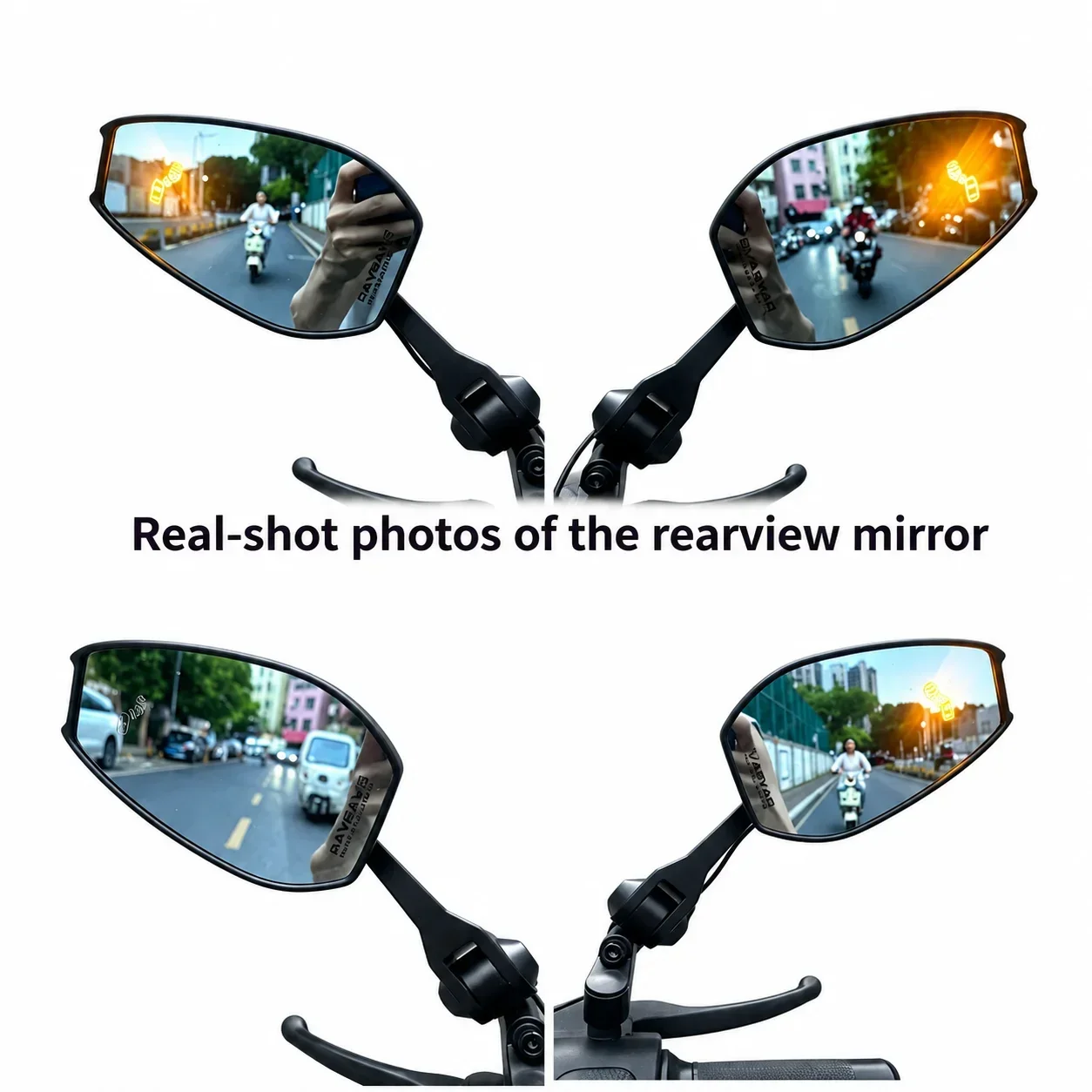 Motorcycle LED rearview mirror,compatible with motorcycles equipped with blind spot monitoring function,12V power supply