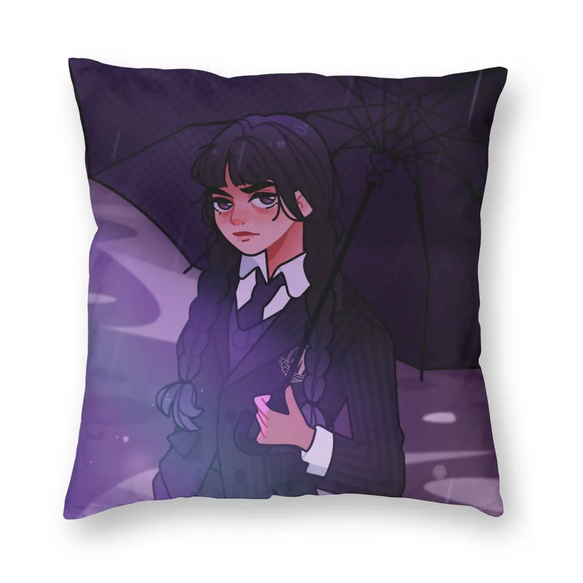 Wednesday Addams Horror Gothic Pillowcase Double-sided Printing Polyester Cushion Cover Decorative Throw Pillow Case Cover Home