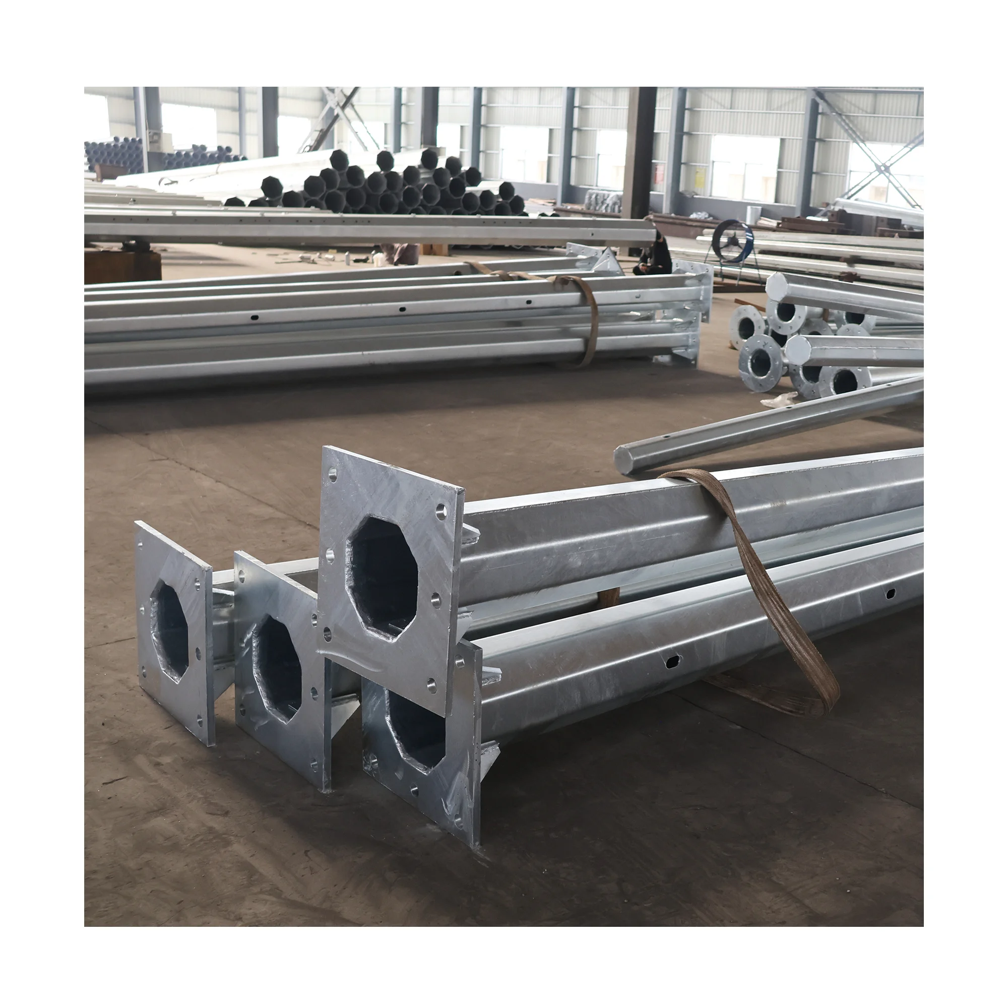 

Galvanised 7m Steel Street Lamp Poles Outdoor Application Rust Protection Hot Dip Galvanized for Squares-for Street Lighting