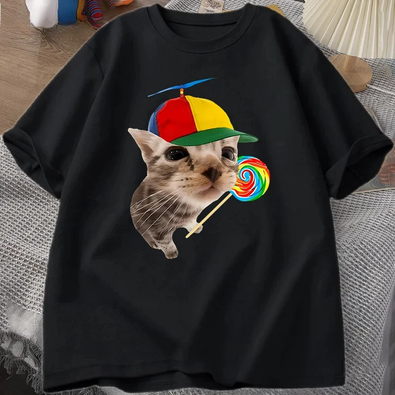 

new model Unisex Funny Pattern T-Shirt Harajuku Short Sve Casual Breathable Loose Round Neck Tops Women's Clothing Y2K to