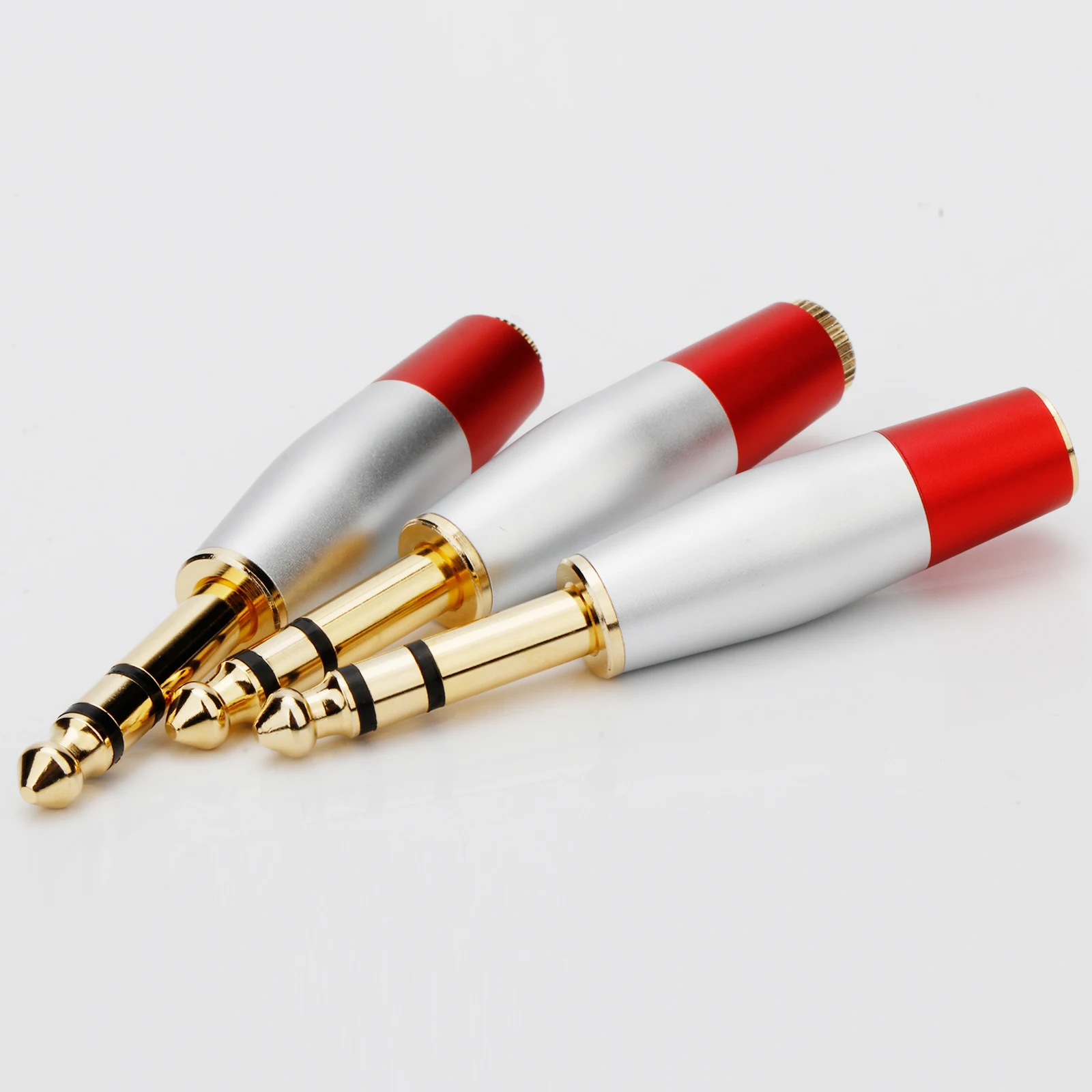 2.5/3.5/4.4 مللي متر أنثى إلى 6.35 مللي متر ذكر سماعة رأس ستيريو محول الصوت ميكروفون موصل لتطبيقات الصوت HiFi