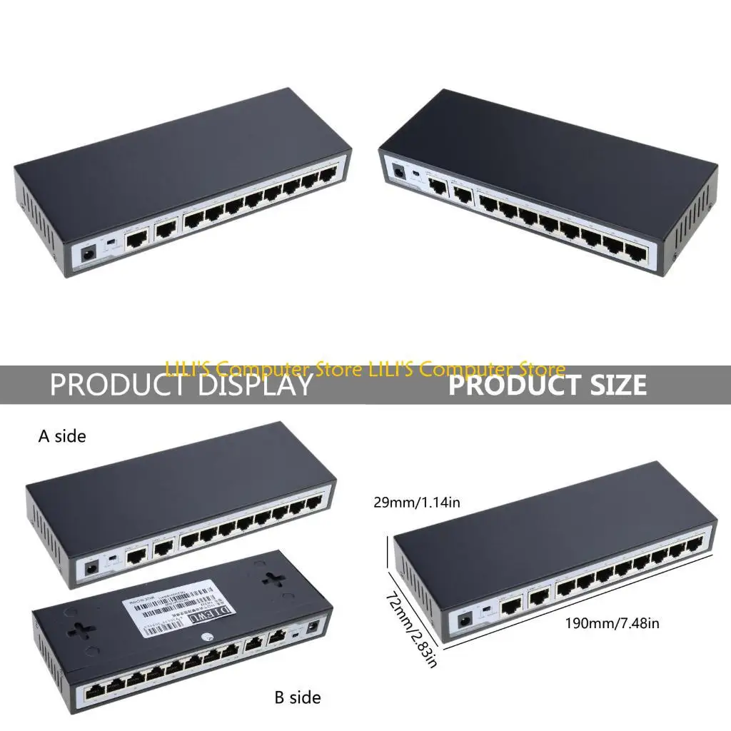 

A52B Switch Home NetworkBox10/100/1000Mbps Rj45 Office Wlan Splitter with VLAN Lsolation Function