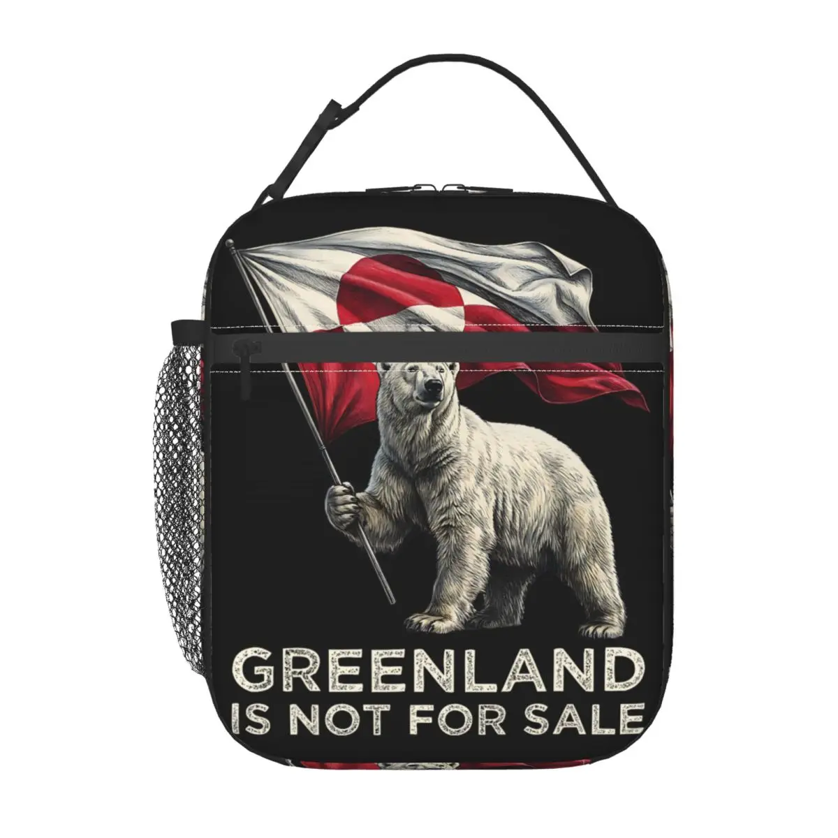 Greenland Is Not For Sale Lunch Bag Fashion Lunch Box Beach Portable Insulated Thermal Lunch Bags Custom Cooler Bag