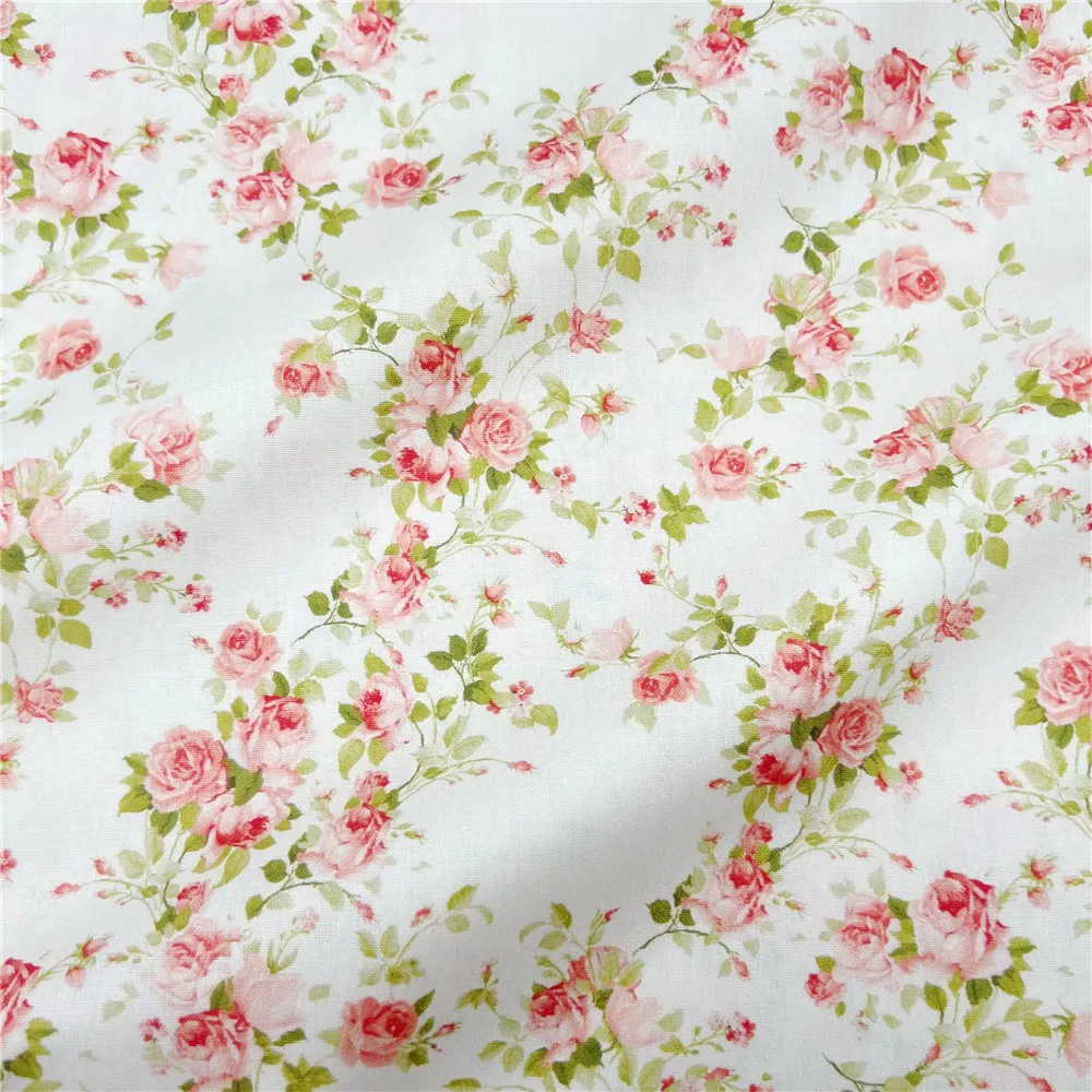 Flower Wall 100% Cotton Fabric for Kids Clothes mask Home Textile Sewing Quilting DIY Needlework Material