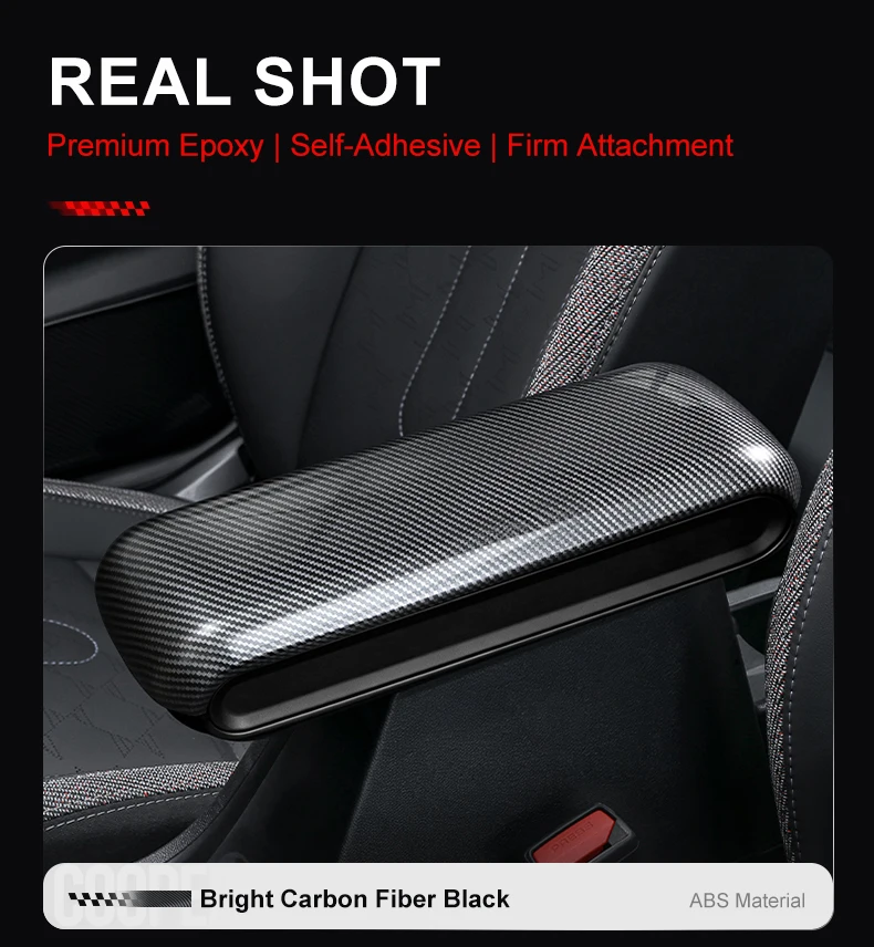 Auto-Mittelkonsolen-Organizer Armlehnenbox-Verkleidungsabdeckung für MINI COOPER S F66 F65 F67 ABS Auto-Innenzubehör – Detail 15