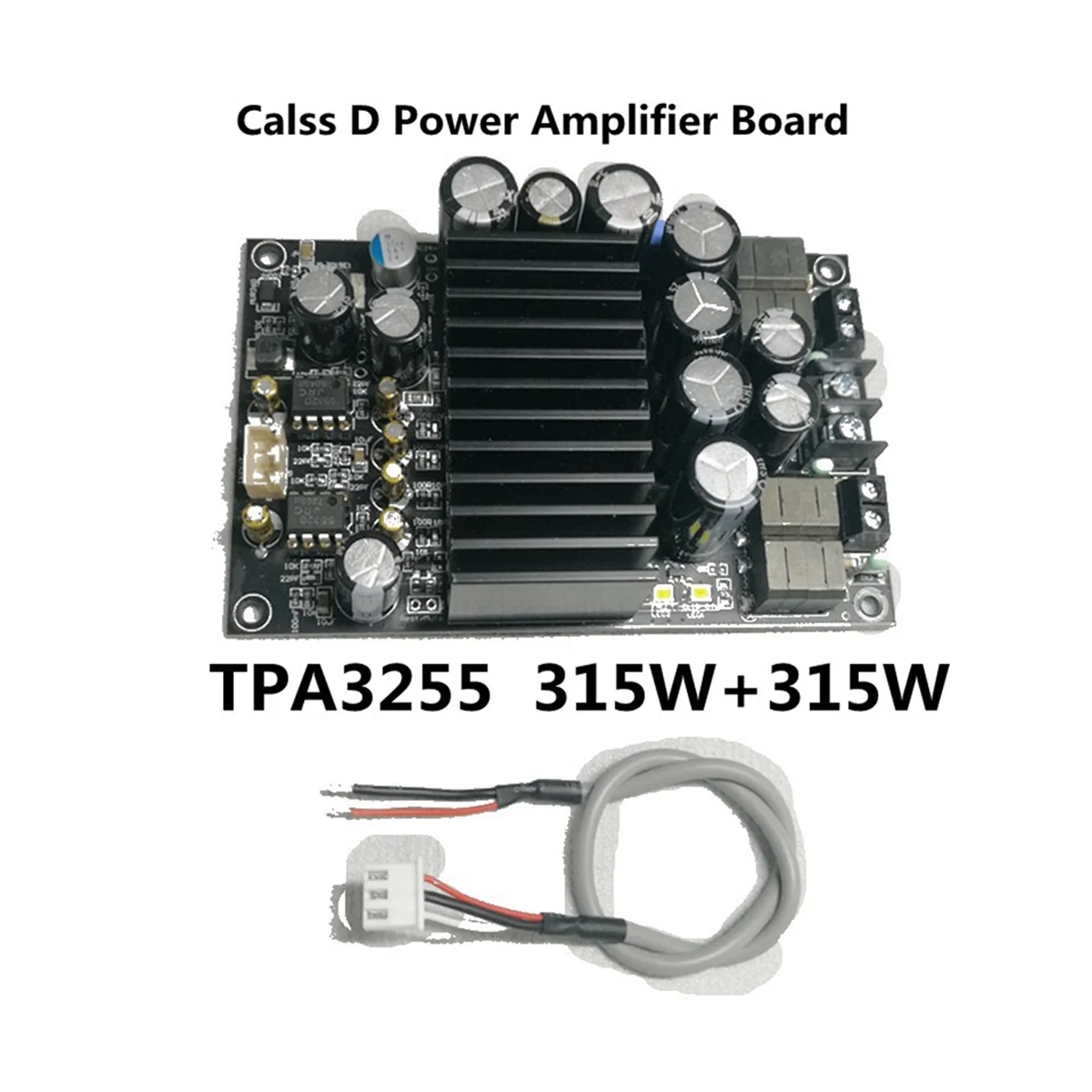 A57G-DC 48V TPA3255 Digital 2.0 saluran 600W papan penguat daya Audio HIFI Stereo 300Wx2 Kelas D Amplifier
