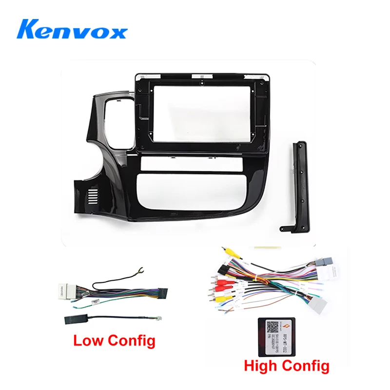 Car Radio fascia frame For Mitsubishi Outlander 3 GF0W GG0W 2012 2018 Android 2Din Stereo dvd gps Mounting Bezel Faceplate Kit
