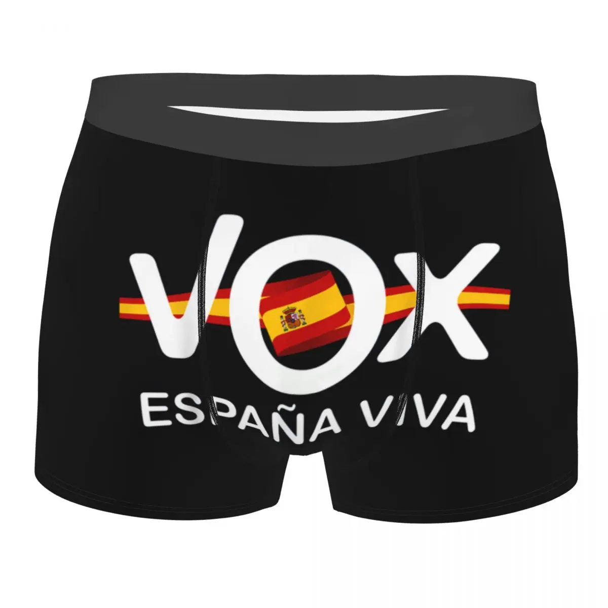 Male Sexy Spain Flag Espana Viva Vox Underwear Boxer Briefs Men Stretch Shorts Panties Underpants