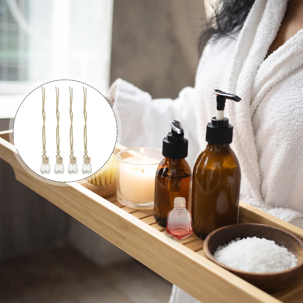 

10 шт. Прозрачные флаконы для парфюма, автомобильные ароматизаторы-подвески, декоративные, многоразовые, компактные, маленькие диффузоры для автомобиля