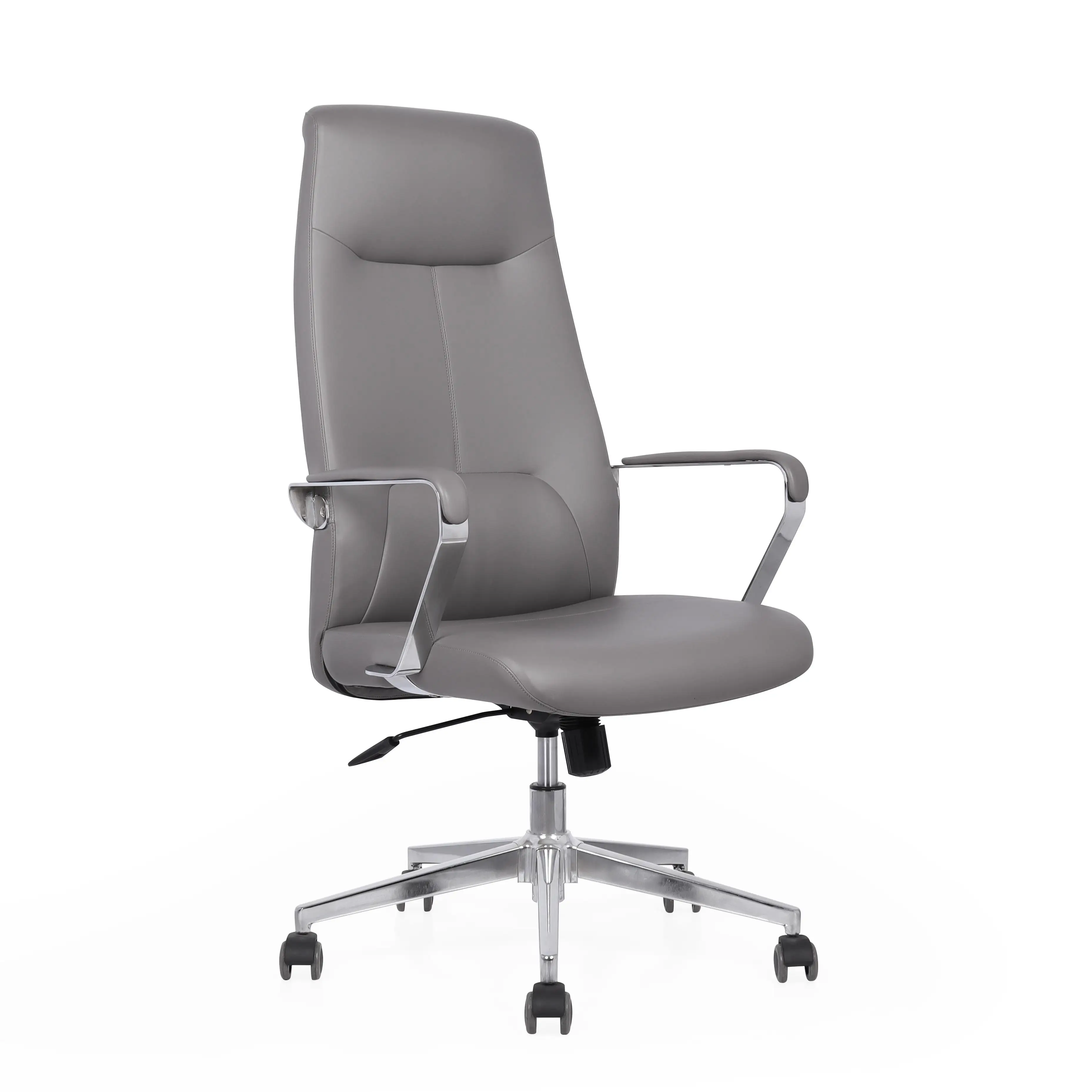 xx-Luxury Modern Comfortable Executive Recliner Swivel Chair Genuine Leather High Back Metal Base Living Room Furniture^