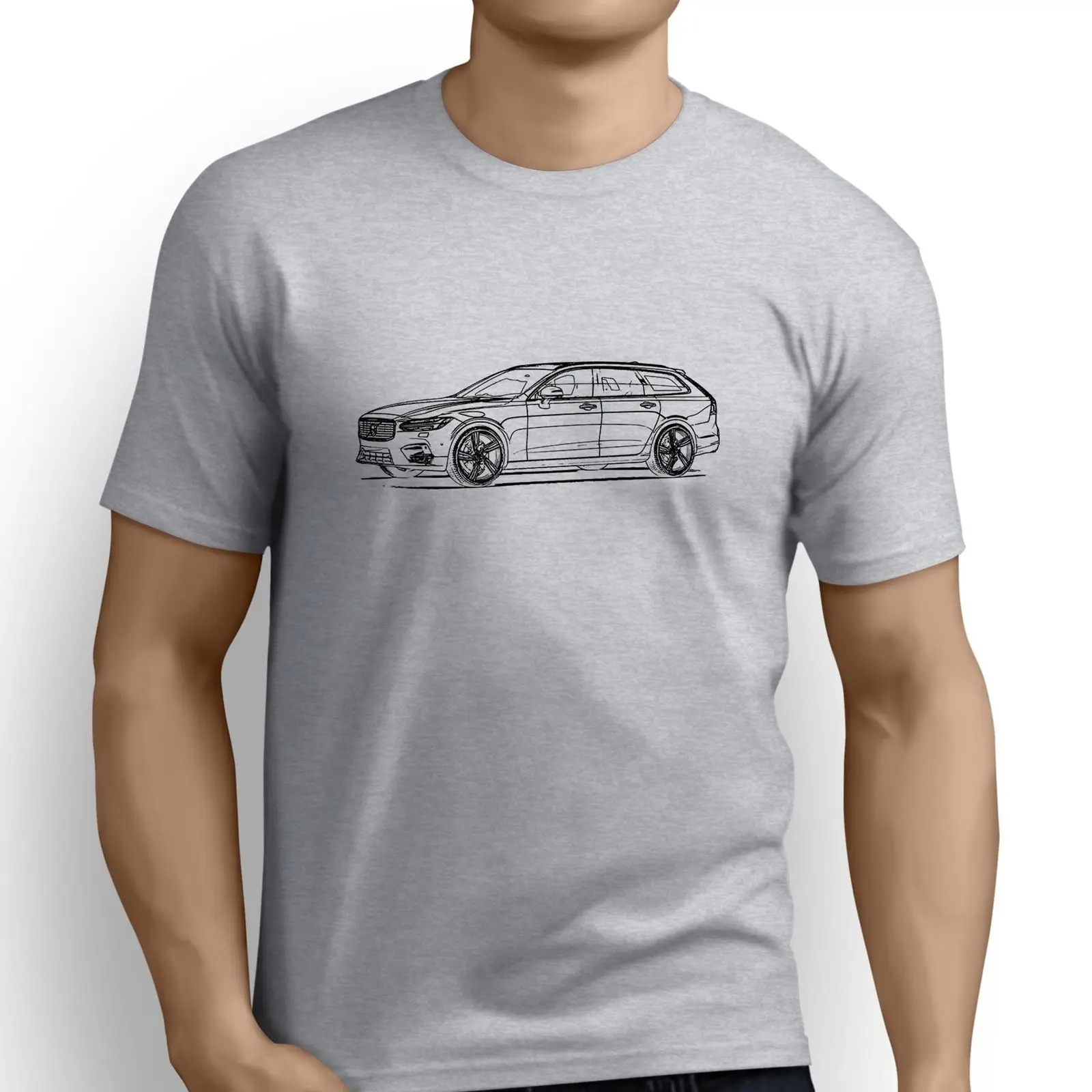 

New Fashion Men/Men Mens Tops Cool O Neck T-Shirt Swedish Car Fans V90 R 2016Casual T Shirt Custom Aldult Teen Unisex Unisex