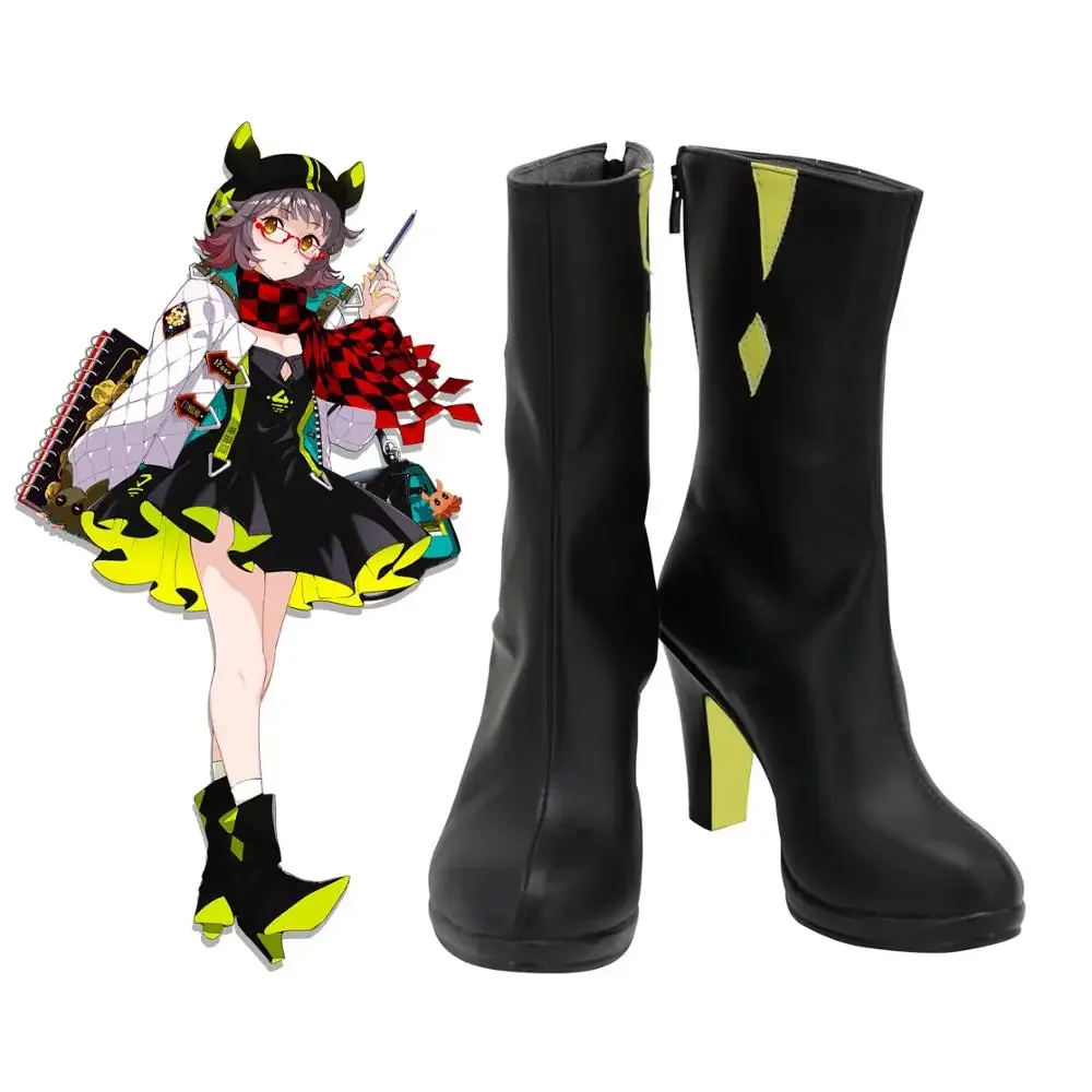 

Arknights Deepcolor Cosplay Boots High Heel Black Shoes Custom Made