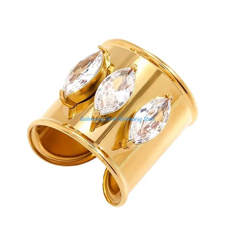 573B Delicate Finger Rings Stainless Steel Texture Suitable for Various Occasion