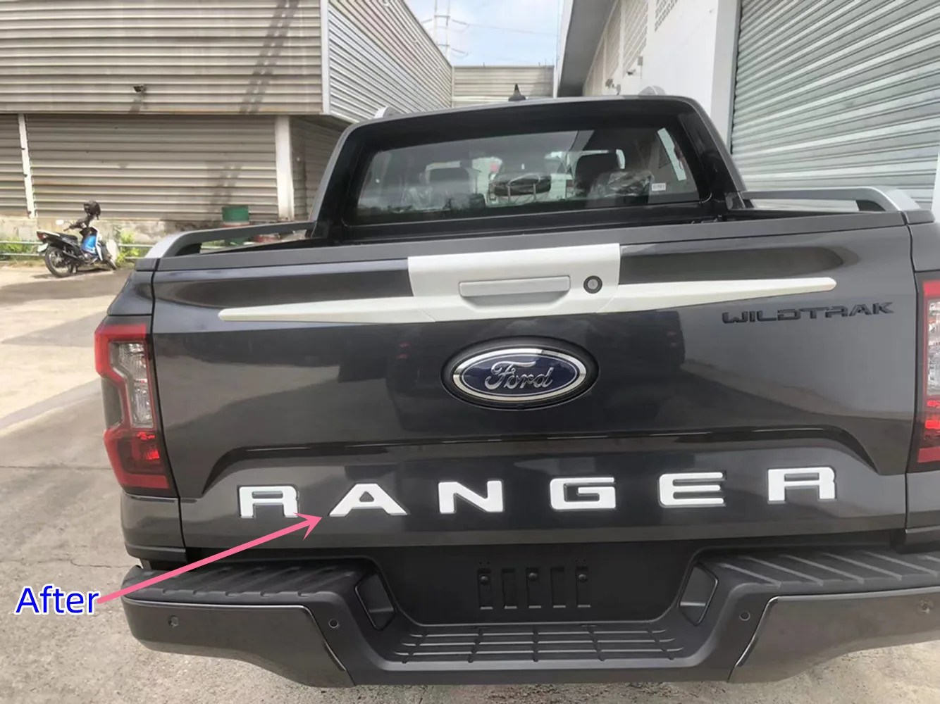 

6 letters For Ford Ranger T9 2022-2025 Back Door Logo Letter 3D Emblem Original Size ABS