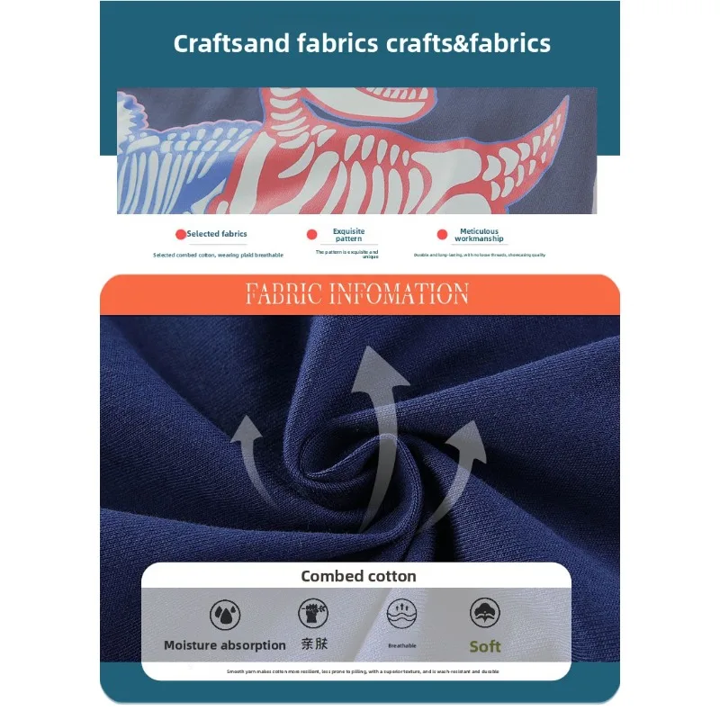 توهج الظلام ديناصور تي شيرت مضيئة قصيرة الأكمام أعلى تنفس القطن المحملة تضيء الملابس الصيف لباس غير رسمي طباعة الرسم #3