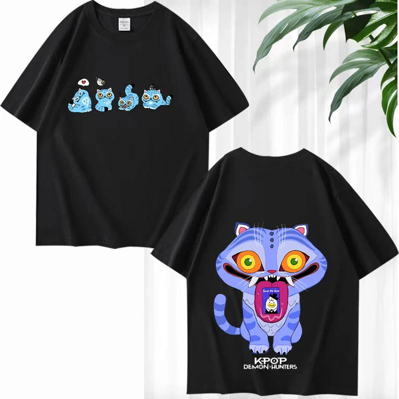 

kpop demon hunters graphic T Shirts 2025 men women Oversized 100% Cotton Anime streetwear short sleeve Summer print Unisex tee