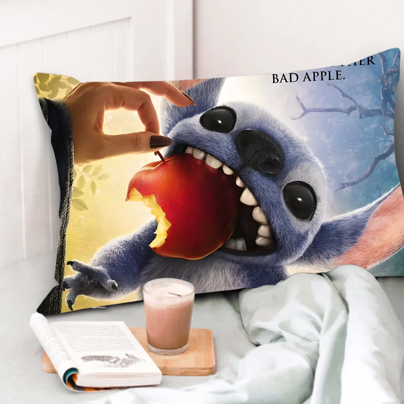 

30x50cm Disney Lilo Stitch Pillowcase Cartoon Movie Pillow Cover Soft Cozy Sofa Bedding Supplies Home Decoration Birthday Gift