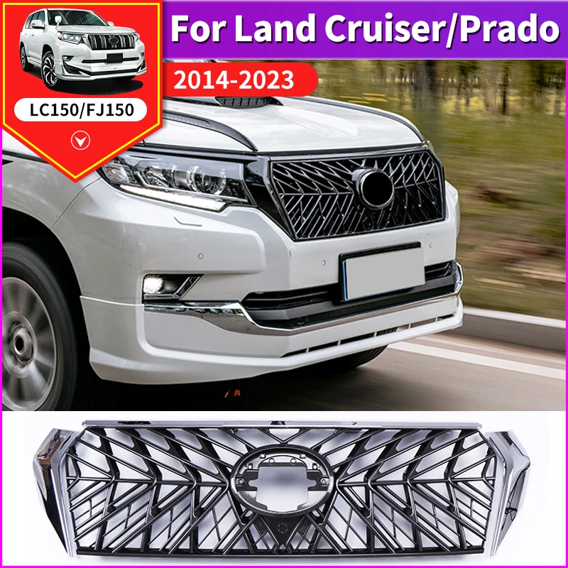 For Toyota Land Cruiser Prado 150 Grille Modification Lc1502014-2021 Grille Highlight Strip TRD Front Face Decoration Accessorie