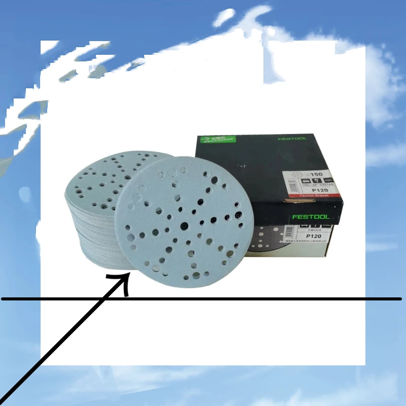 6 Inch 17/48 Holes Sandpaper Discs Assorted Grit 80-500，Wet Dry Hook & Loop Sanding Pads for Festool Orbital Sander Car Paint Gr