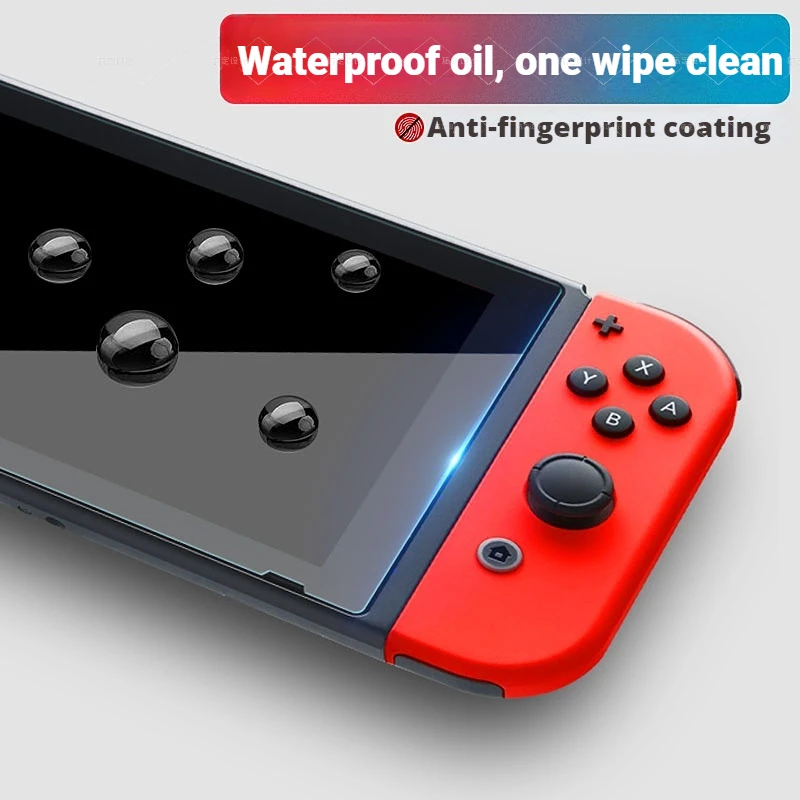 Lapisan pelindung layar saklar Nintendo kompatibel kaca Tempered Premium untuk sakelar lapisan pelindung antigores Oled 9H penjaga