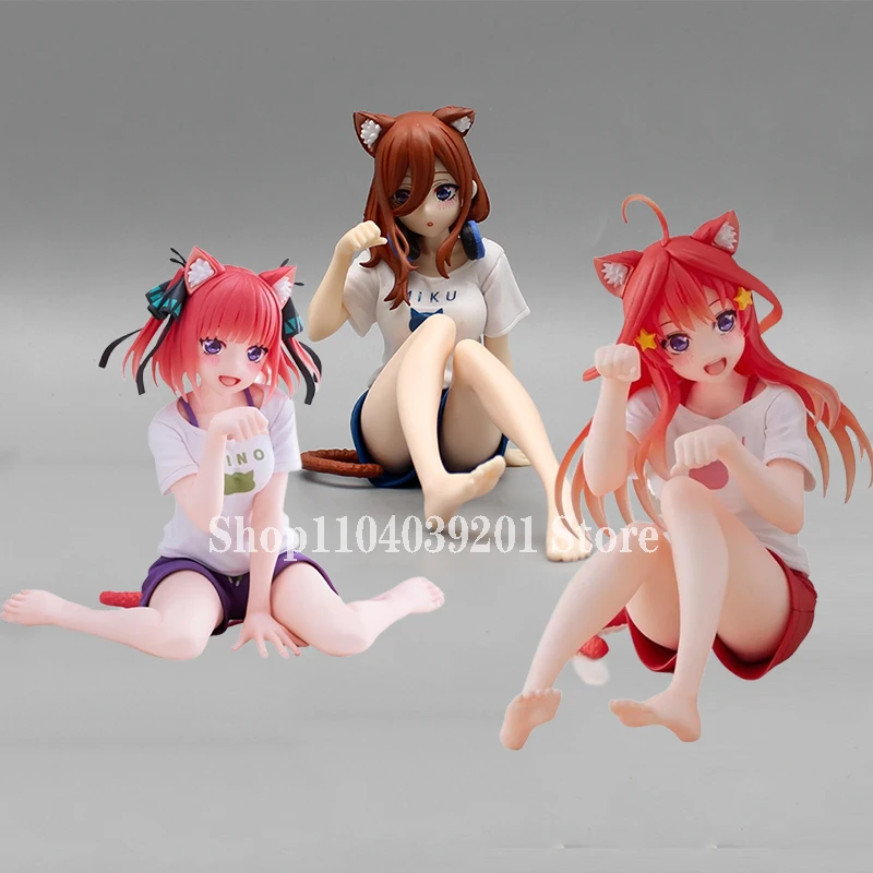 Anime Cat Itsuki Figurine The Quintessential Quintuplets Figures Peripheral Miku Nakano Nino Action Figure PVC Collectible Toys