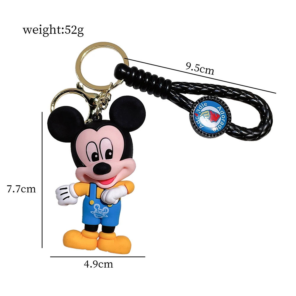 Anime Cartoon kawaii Disney Mickey Mouse Minnie Figure portachiavi Donald Duck maialino portachiavi modello giocattoli per bambini regalo per bambini