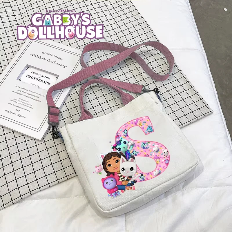 

Gabby Dollhouses Cartoon Letter Children Shoulder Bag Boy Girl Tote Child Canvas Handbag Anime Crossbody Bags New Cute Kids Gift