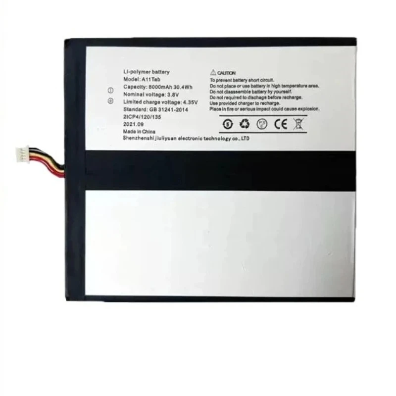 New A11Tab 3.8V 30.4Wh 8000mAh Li-ion Rechargeable Battery for Umidigi Tab A13 G3 TAB G6 TAB Active High Quality Laptop Battery