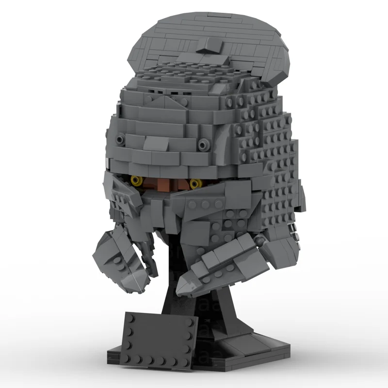 584pcs Custom Building Kit: The Hobbit Uruk-hai Swordsman Helmet Model