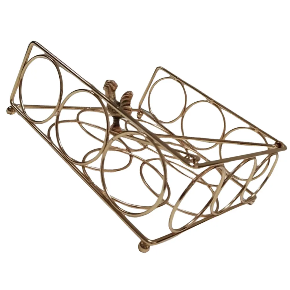 Metal Napkin Holder Stand for Dining Table Kitchen Bar Restaurant Hotel Office Vintage Style Iron Napkin Organizer Stable Flat view 4