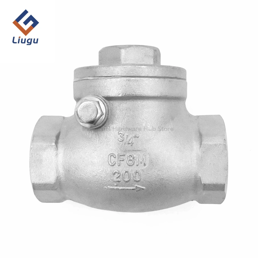 304 Stainless Steel Horizontal Swing Check Valve, BSPT Female Thread Non-return One-way Valve,  1/4