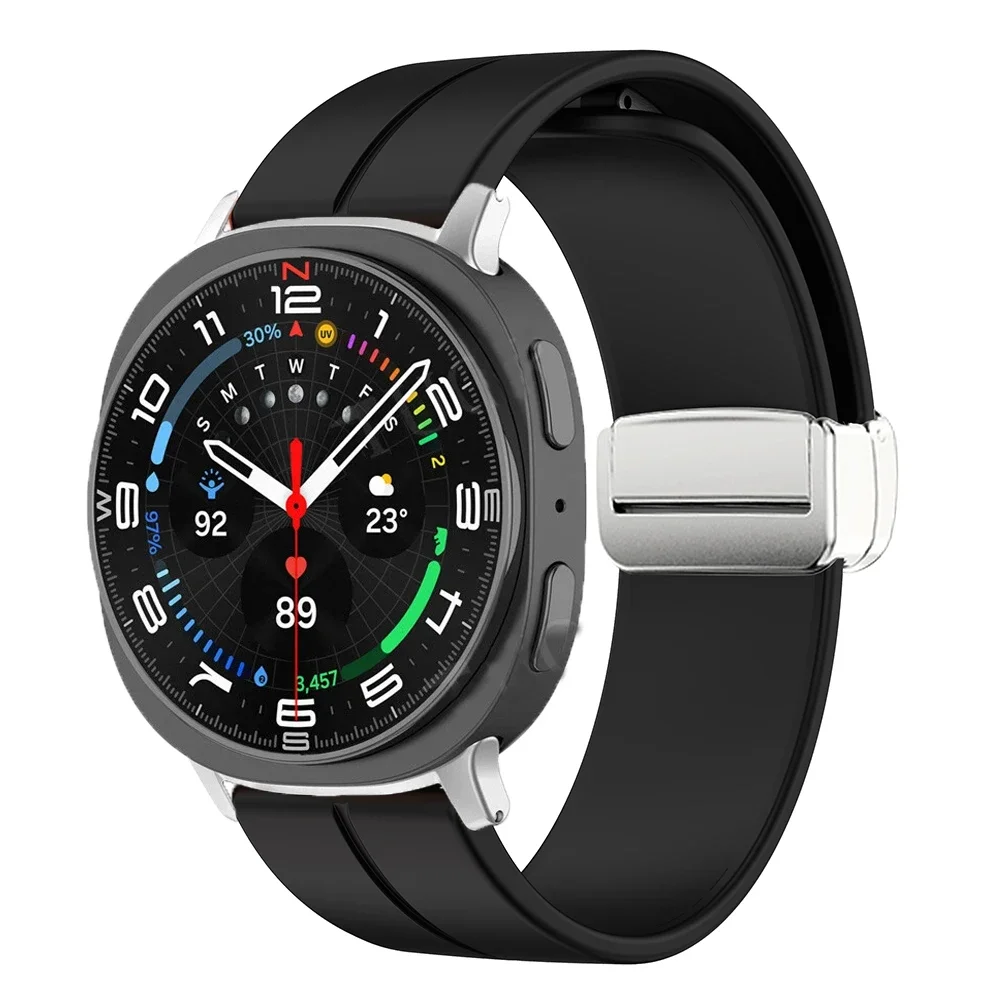 Magnetic Buckle For Samsung Galaxy Watch 8 40/44mm 8 Classic 46mm Sports Silicone Straps Galaxy Watch8 New 2025 Band Bracelet