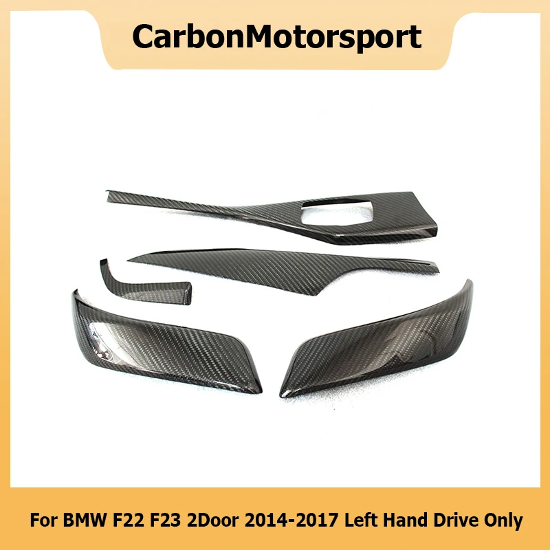 Add on Real Carbon Fiber Interior Trim Covers for BMW 2 Series F22 F23 218i 220i 228i M235i 2Door LHD Only 14 15 16 17 5PCS