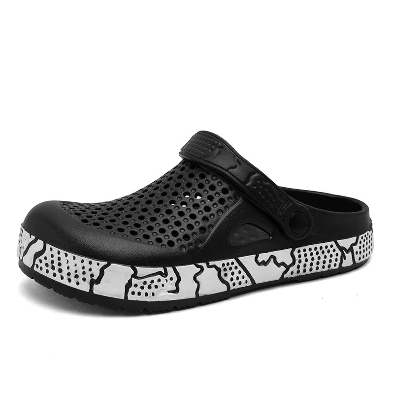 

2025 сабо, сандалии, мужские большие размеры, уличная пляжная летняя обувь без шнуровки, медицинские сабо, повседневные дышащие мужские сандалии с отверстием