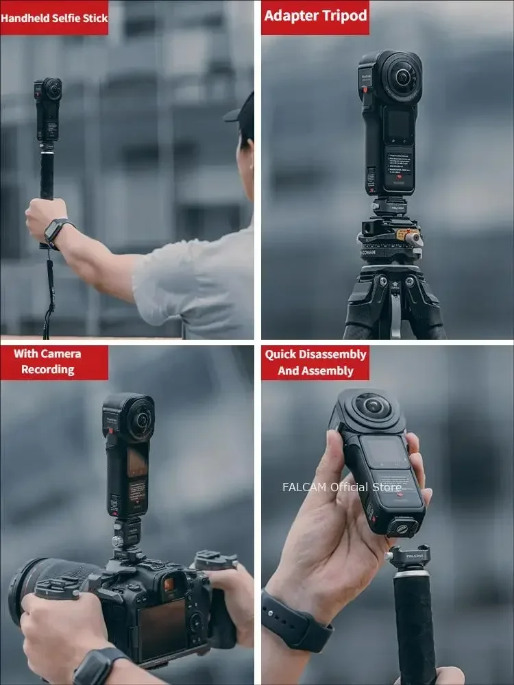 Falcam Official F22 Insta360 Action Camera Quick Release Kit for Gopro Series Insta One R/ R / One X / X2 DJL Osmo Pocket Series view 5