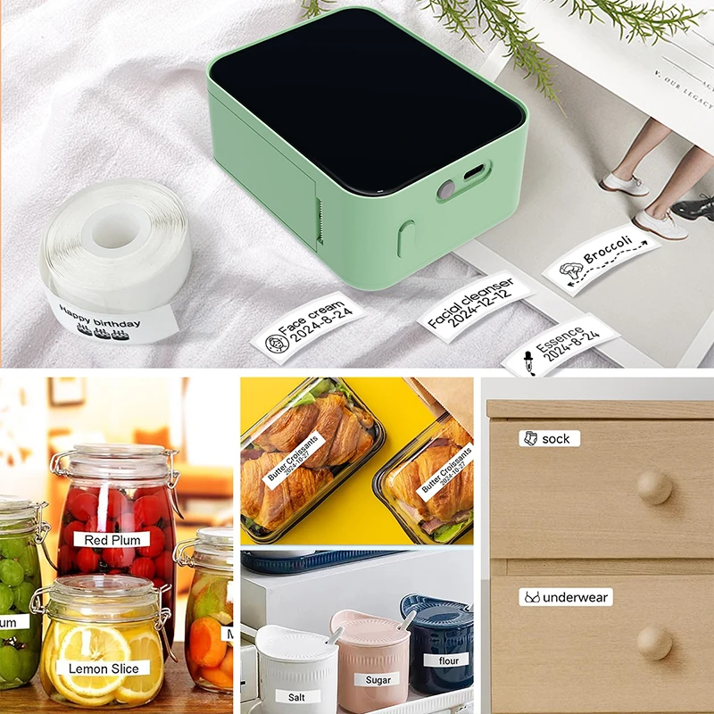 طابعة الملصقات الحرارية Marklife P15 طابعة لاصقة لاسلكية مماثلة لآلة وضع العلامات Niimbot D110 D11 المتنقلة للعلامات المنزلية #6