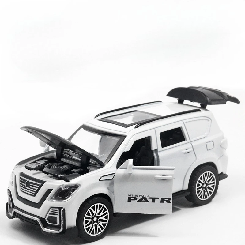 1:36 Patrol Alloy Diecasts Toy Car Models Metal Off-road Vehicles Doors Opened With Pull Back Collectable Toys