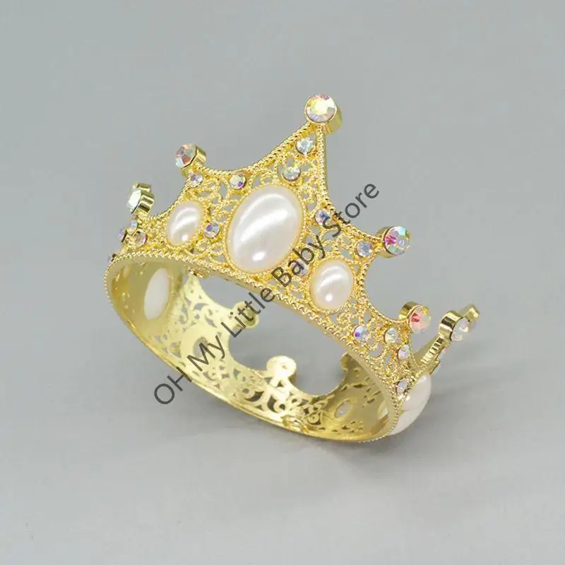 

M76C Newborn Girls Boys Photography Crown Props Infant Kids Photo Headdress Ring Mini Decoration