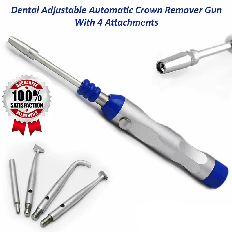 Oral Automatic Crown Remover Adjustable 4 Shifts Manual Crown Remover Stainless Steel Dentist Lab Teeth Restoration Tool