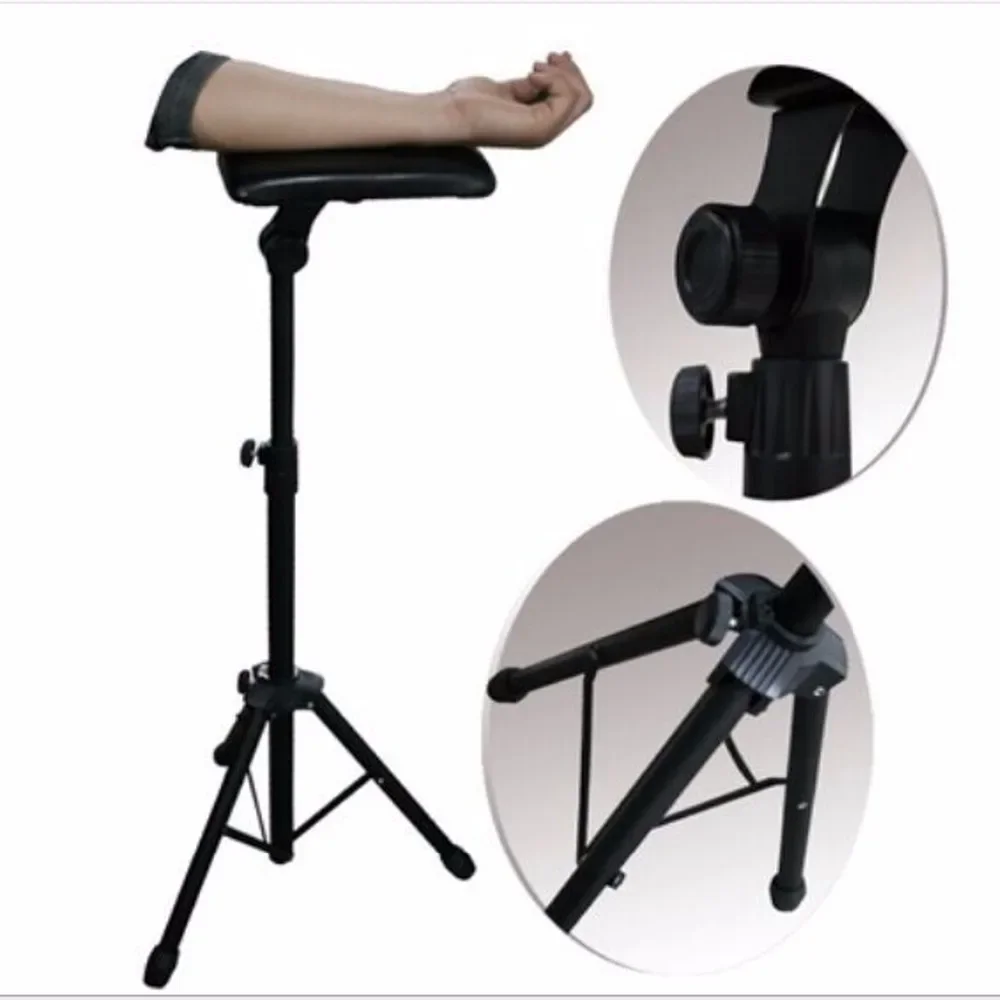 Totalmente ajustável Ferro Tattoo Braço Leg Rest Stand, cadeira portátil para Tattoo, Studio Work Supply, Bed Stool, 65-125cm