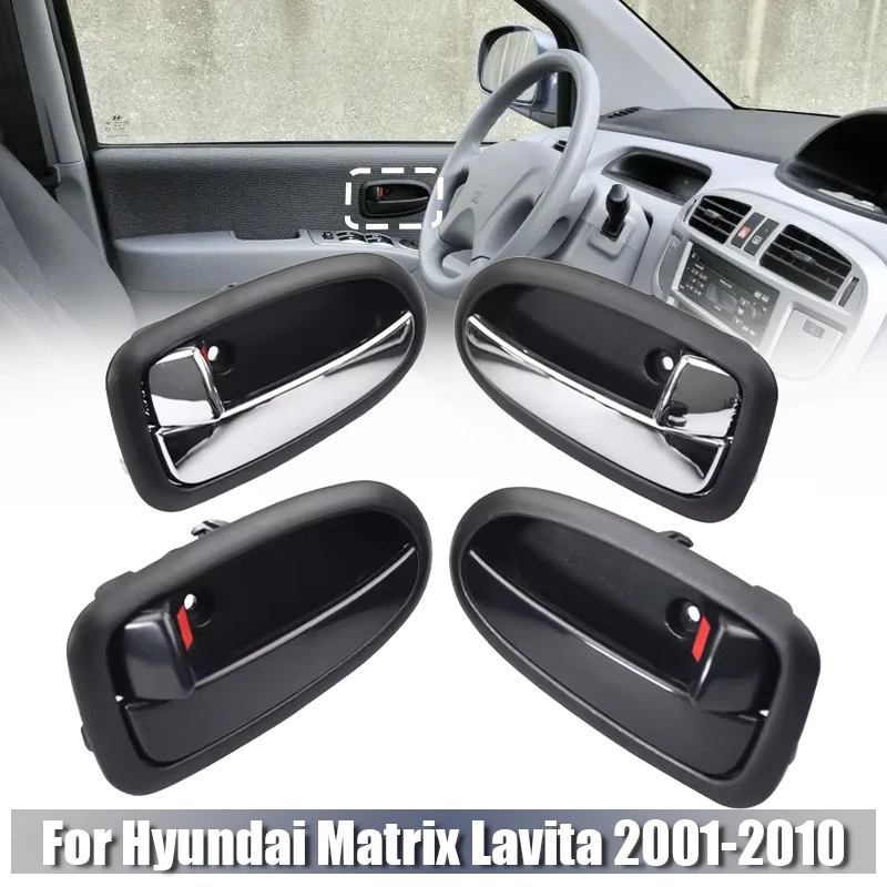 

Ручки дверей автомобиля (левая и правая) 82610-17000, 82620-17000 для Hyundai Matrix Lavita 2001-2010, внутренние дверные ручки из АБС-пластика