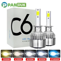 PANDUK C6 H1 H3 lampadine per fari a Led H7 luci per Auto a LED H4 LED 880 H11 HB3 9005 HB4 9006 H13 6000K 72W 8000LM fari automatici