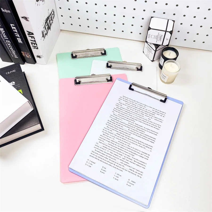 Carpeta de bloc de escritura A4 Morandi, férula, Clip, abrazadera de papel, suministros de oficina, Bloc de dibujo de carcasa dura para aprender