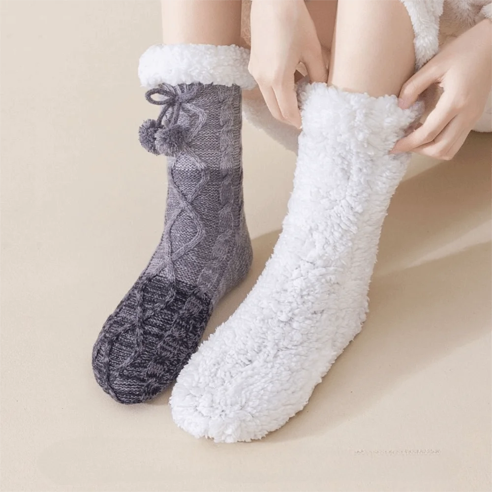 

New Thicken Thermal Thermal Socks Anti-slip Silicone Non-slip Socks Sleeping Socks Winter