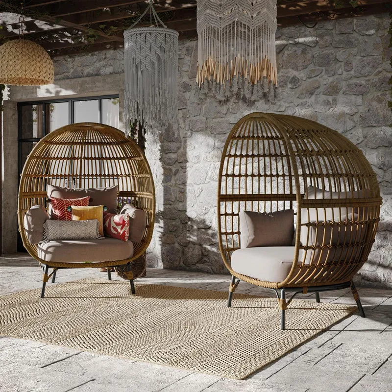 Bird's Nest Floor Chair Combination Balcony Small Sofa Lying Bed Leisure Single Rattan Chair
